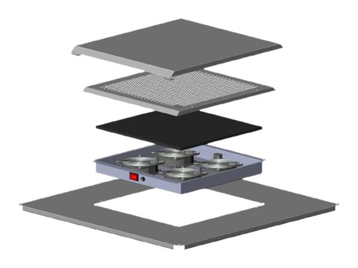 [DN-19-FAN-4-I-8-12] DIGITUS Professional DN-19-FAN-4-I-8-12 - Gestelldach