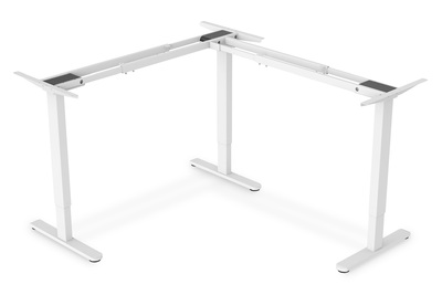 [DA-90453] DIGITUS Elektrisch höhenverstellbares Tischgestell, 90° L-Form, Triple-Motor, 2-Stufen, Weiß