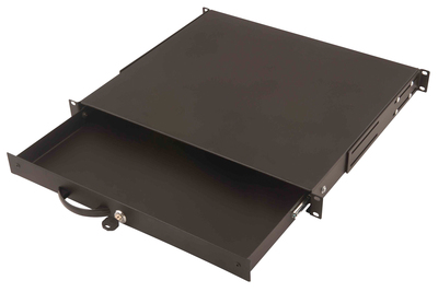 [DN-19 KEY-1U-SW] DIGITUS Abschließbare Schublade für 482,6 mm (19") Netzwerk- und Serverschränke, 1HE