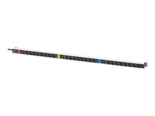 [DN-95452] DIGITUS Basis IT PDU, 3-phasig 16A, 24 x C13, 3 x C19, 3 m Zuleitung, IEC 60309 16 A Stecker