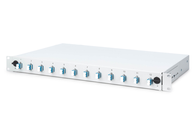 [DN-96331/9] DIGITUS LWL Spleißbox, 1HE, bestückt, 12x LC DX, OS2
