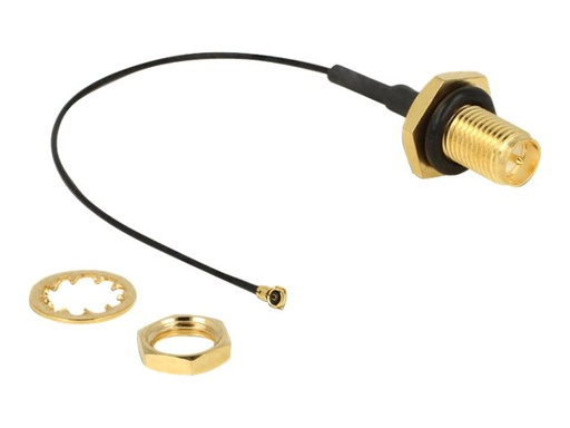[12464] Delock Antennenkabel - RP-SMA (W) zu MHF4 (M)