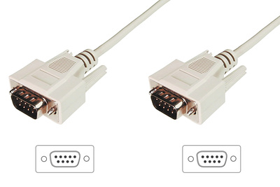 [AK-610107-030-E] DIGITUS Datentransfer Anschlusskabel, D-Sub9/St - D-Sub9/St