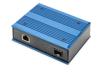 [DN-652104] DIGITUS 10/100/1000Base-TX (PoE) zu 1000Base-FX Industrieller Medienkonverter