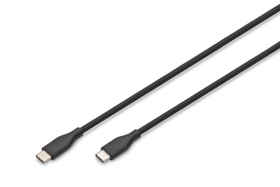[AK-300341-005-S] DIGITUS USB-C Silikon Anschlusskabel, 0,5m, schwarz