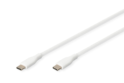 [AK-300341-020-W] DIGITUS USB-C Silikon Anschlusskabel, 2m, weiß