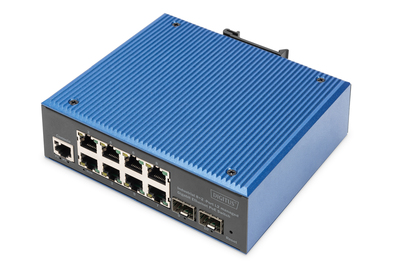 [DN-651157] DIGITUS Industrieller 8+2-Port L2 managed Gigabit Ethernet PoE Switch