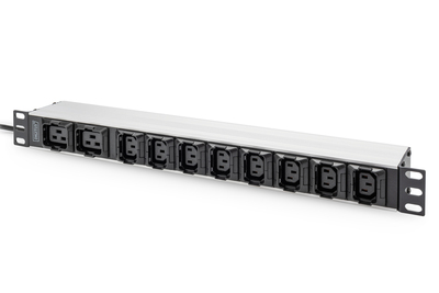 [DN-95427] DIGITUS Steckdosenleiste mit Aluminiumprofil, 10-fach, 2 m Zuleitung, IEC C20 Stecker