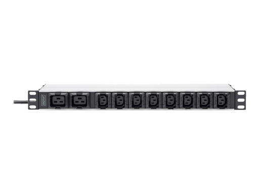 [DN-95427] DIGITUS Steckdosenleiste mit Aluminiumprofil, 10-fach, 2 m Zuleitung, IEC C20 Stecker