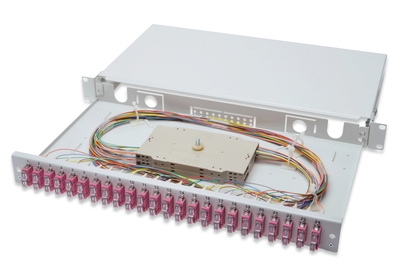 [DN-96322-4] DIGITUS LWL Spleißbox, 1HE, bestückt, 24x SC DX, OM4