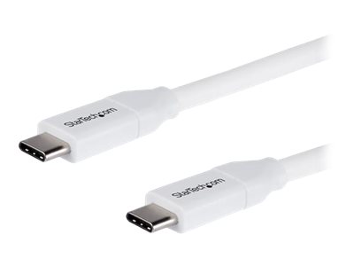 [USB2C5C2MW] StarTech.com StarTech USB C to USB C Cable - 6 ft / 2m - 5A PD - M/M - White - USB 2.0 - USB-IF Certified - USB Type C Cable - USB C Charging Cable (USB2C5C2MW)