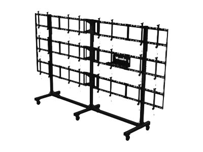 [DS-C555-4X3] Peerless AV SmartMount Portable Video Wall Cart DS-C555-4X3 - Wagen - für 12 LCD-Displays - Aluminium - schwarze Pulverbeschichtung - Bildschirmgröße: 116.8-139.7 cm (46"-55")