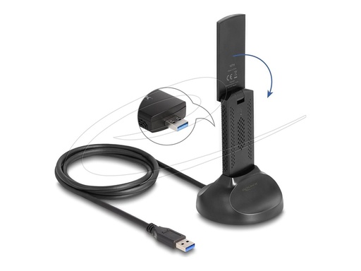 [12774] Delock Netzwerkadapter - USB 3.0 - Wi-Fi 6E