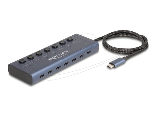 [63410] Delock Hub - 6 x USB-C + 1 x USB-C (Spannungsversorgung)
