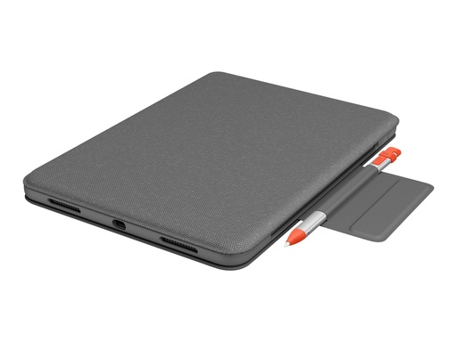 [920-009751] Logitech Folio Touch - Tastatur und Foliohülle - mit Trackpad - hinterleuchtet - Apple Smart connector - QWERTY - GB - Graphite - für Apple 11-inch iPad Pro (1. Generation, 2. Generation)