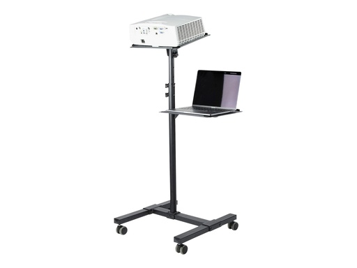 [ADJPROJCART] StarTech.com Mobiler Projektor- und Laptopständer/-wagen - Heavy Duty (2 Regale, jeweils 10 kg)