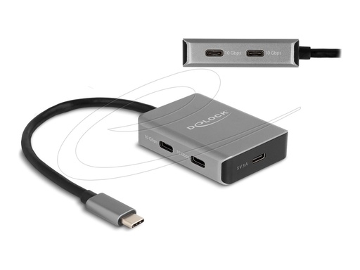 [64249] Delock Hub - 10 Gbps, mit USB-C-Anschluss