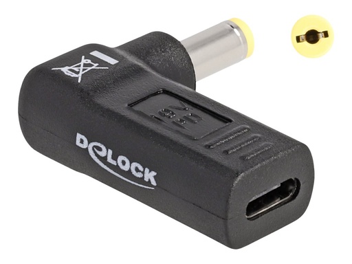 [60009] Delock Netzteil - USB-C (W) zu Gleichstromstecker 5,5 x 1,7 mm (M)