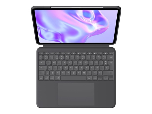 [920-012667] Logitech Combo Touch - Tastatur und Foliohülle - mit Trackpad - hinterleuchtet - Apple Smart connector - QWERTY - Spanisch - Graphite - für Apple 13-inch iPad Pro (M4)