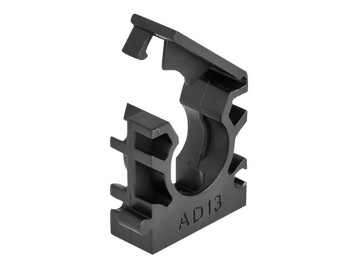 [60482] Delock Kabelhalter - mit Sicherungsclip, 13 mm - Schwarz (Packung mit 8)