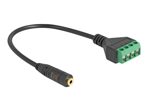 [66294] Delock Audio-Adapter - 2,5 mm 4-poliger Stereoanschluss