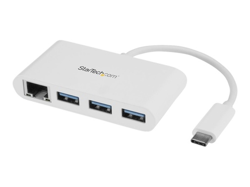 [HB30C3A1GEA] StarTech.com 3 Port USB 3.0 Hub plus Gigabit