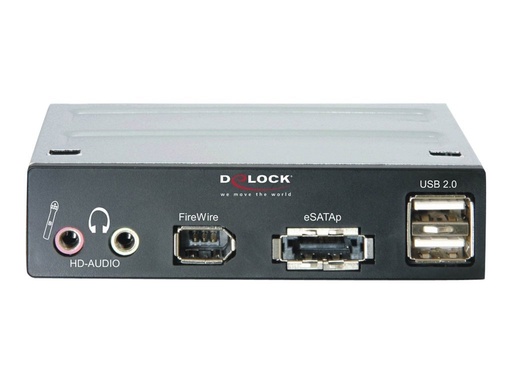 [91477] Delock 3.5“ Mutlipanel eSATAp/USB 2.0/FireWire/HD-Audio