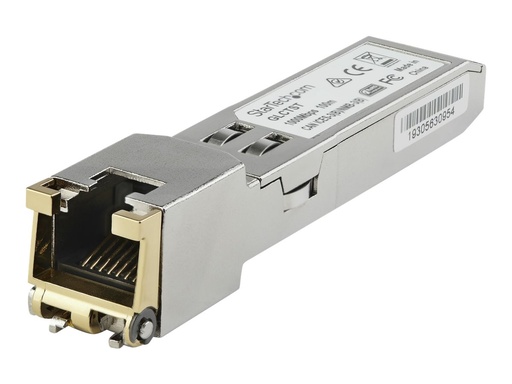[SFP1GETST] StarTech.com SFP1GETST Transceiver Modul (SFP Module, 1000Base-T  Juniper kompatibel, Kupfer, RJ-45 Kupfer mit DDM)