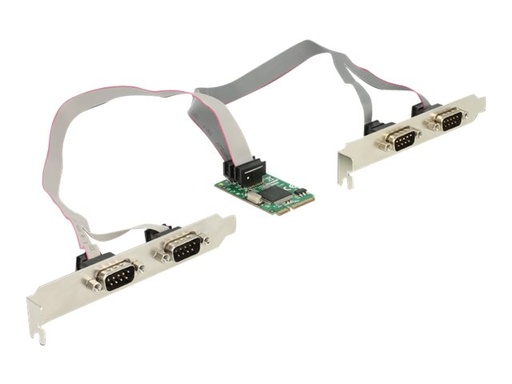 [95243] Delock MiniPCIe I/O PCIe full size 4 x Serial
