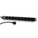 [S215390V4] Synergy 21 ALLNET 19""zbh. Steckdosenleiste 9xDosen CEE7 ->Stecker ALU Schwarz
