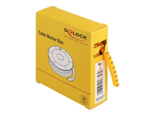 [18357] Delock Cable Marker Box, No. 3 - Leitungs- / Kabel-Marker (vorgedruckt)