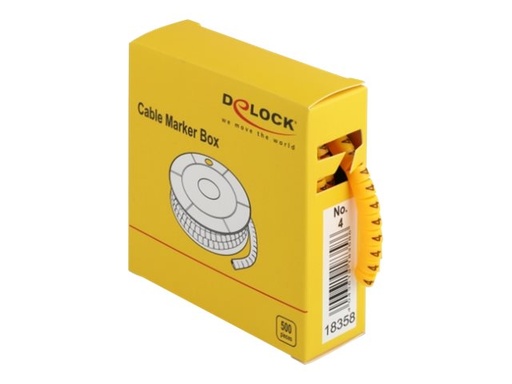 [18358] Delock Cable Marker Box, No. 4 - Leitungs- / Kabel-Marker (vorgedruckt)