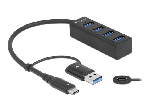 [63828] Delock Hub - 4 x USB 3.2 Gen 1 + 1 x USB-C