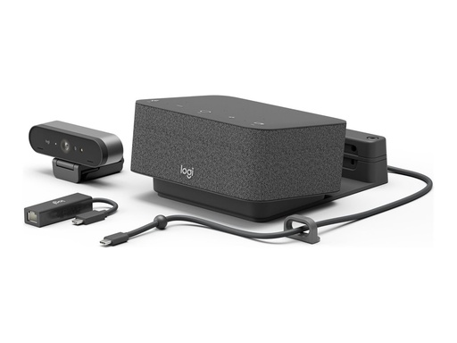 [991-000464] Logitech Logi Dock Focus Room Kit - Kit für Videokonferenzen (Logitech Logi Dock, Logitech BRIO Ultra HD Pro Webcam)