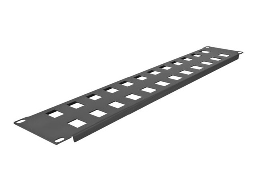 [66837] Delock Patchpanel (Blindblech) - Snap-In Montage - Rack montierbar - Schwarz - 2U - 48.3 cm (19")