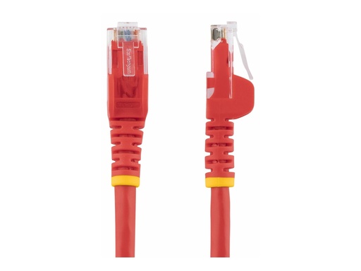 [N6PATC3MRD] StarTech.com 3m CAT6 Ethernet Cable, 10 Gigabit Snagless RJ45 650MHz 100W PoE Patch Cord, CAT 6 10GbE UTP Network Cable w/Strain Relief, Red, Wiring is UL Certified/TIA - Category 6 - 24AWG (N6PATC3MRD)