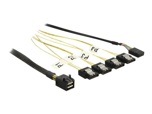 [83320] Delock SATA- / SAS-Kabel - SAS 6Gbit/s - 4x Mini SAS HD (SFF-8643)