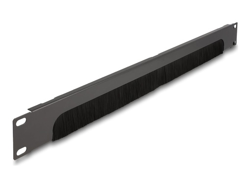 [66750] Delock Rack-Bürstenleiste - Unten offen - Dunkelgrau - 1U - 48.3 cm (19")