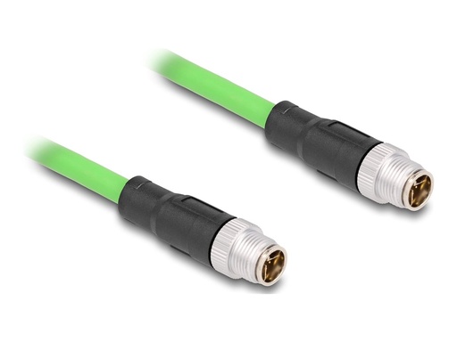 [80436] Delock Netzwerkkabel - 8 pin M12-X (M) zu 8 pin M12-X (M)