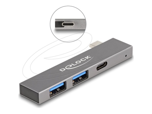 [64275] Delock Hub - schlank, 5 Gbps, mit USB Typ-C