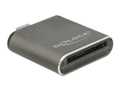 [91498] Delock USB Type-C SDHC / SDXC UHS-II / MMC Single Slot Card Reader - Kartenleser (MMC, SD, SDHC, SDXC, SDHC UHS-I, SDXC UHS-I, SDHC UHS-II, SDXC UHS-II)