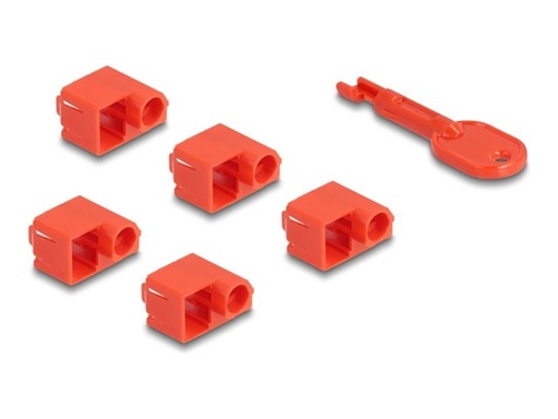 [20929] Delock LAN-Portblocker - Rot (Packung mit 10)