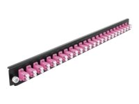 [43361] Delock Rack-Montageblech für Glasfaser-Spleißbox - Vorderseite - LC MM X 24 - violett - 1U - 48.3 cm (19")