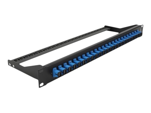 [43380] Delock Patch Panel - Rack montierbar - SC SM X 24 - Schwarz, Blau - 1U - 48.3 cm (19")