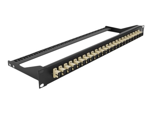 [43382] Delock Patch Panel - Rack montierbar - SC MM X 24 - Schwarz, beige - 1U - 48.3 cm (19")