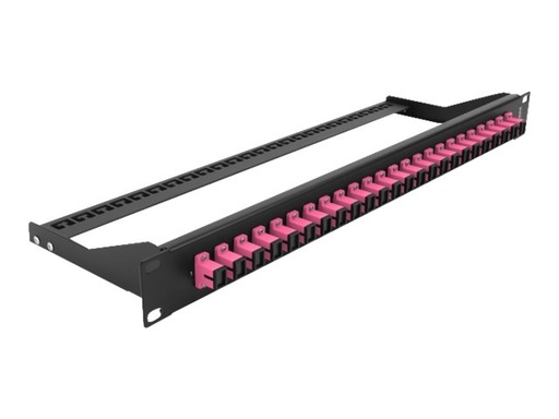 [43384] Delock Patch Panel - Rack montierbar - SC MM X 24 - Schwarz, violett - 1U - 48.3 cm (19")
