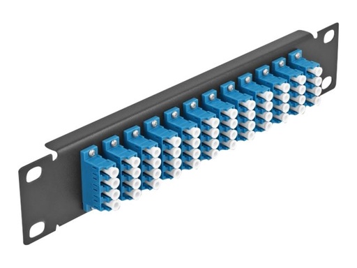 [66776] Delock Patch Panel - LC SM X 48 - Schwarz - 1U - 25.4 cm (10")