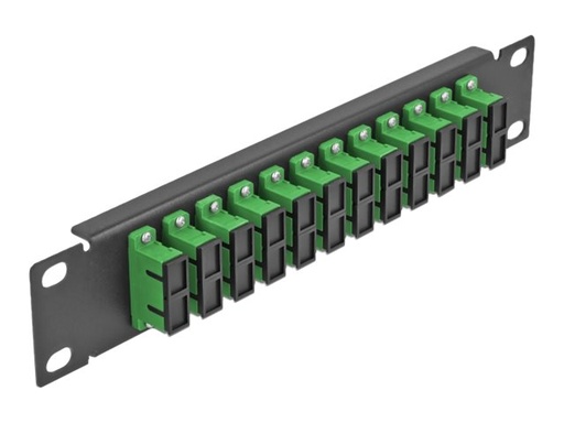 [66772] Delock Patch Panel - Schrankmontage - SC Duplex SM X 12 - Schwarz, grün - 1U - 25.4 cm (10")