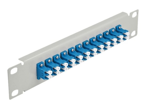 [66786] Delock Patch Panel - Schrankmontage - LC SM X 24 - Grau, Blau - 1U - 25.4 cm (10")