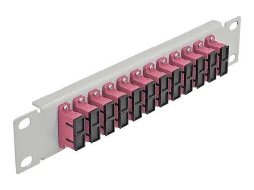 [66795] Delock Patch Panel - SC Duplex MM X 12 - Grau - 1U - 25.4 cm (10")
